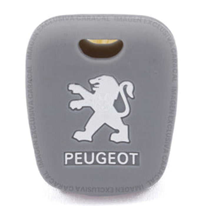 Forro Control Llave Silicone Peugeot 106 206 207 306 307 308 407 806 Partner 2 Botones 2003-2012 Gris FORRO LLAVE