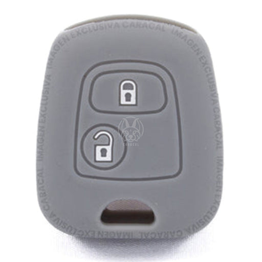 Forro Control Llave Silicone Peugeot 106 206 207 306 307 308 407 806 Partner 2 Botones 2003-2012 Gris FORRO LLAVE