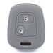 Forro Control Llave Silicone Peugeot 106 206 207 306 307 308 407 806 Partner 2 Botones 2003-2012 Gris FORRO LLAVE