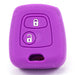Forro Control Llave Silicone Peugeot 106 206 207 306 307 308 407 806 Partner 2 Botones 2003-2012 Purpura FORRO LLAVE