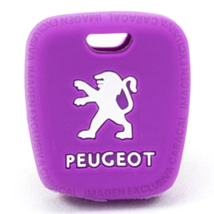 Forro Control Llave Silicone Peugeot 106 206 207 306 307 308 407 806 Partner 2 Botones 2003-2012 Purpura FORRO LLAVE