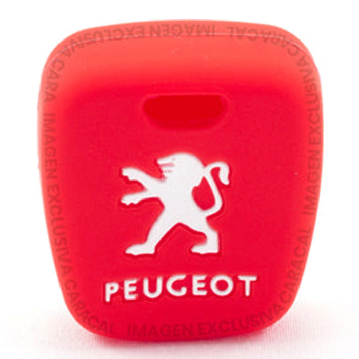 Forro Control Llave Silicone Peugeot 106 206 207 306 307 308 407 806 Partner 2 Botones 2003-2012 Rojo FORRO LLAVE