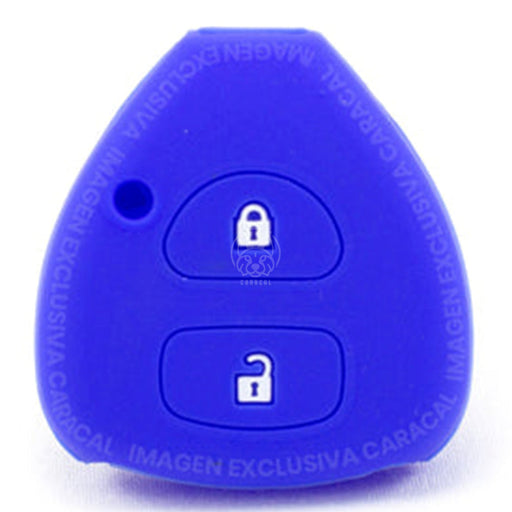 Forro Control Llave Silicone Toyota Yaris 2006-2011 2 Botones Azul FORRO LLAVE CONTROL
