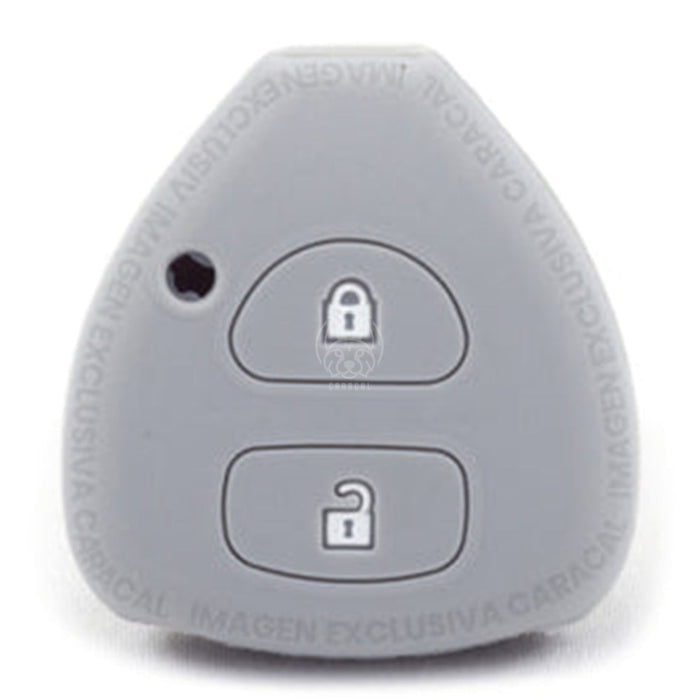 Forro Control Llave Silicone Toyota Yaris 2006-2011 2 Botones Gris FORRO LLAVE CONTROL