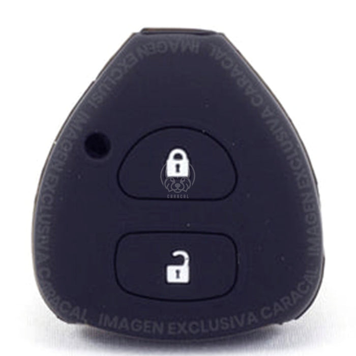 Forro Control Llave Silicone Toyota Yaris 2006-2011 2 Botones Negro FORRO LLAVE CONTROL