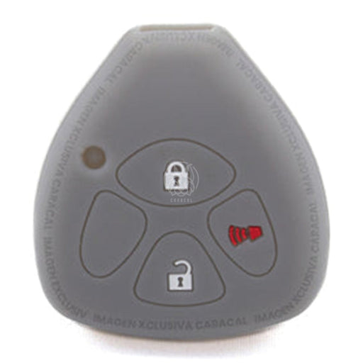 Forro Control Llave Silicone Toyota Yaris Hilux Fortuner 2006-2017 3 Botones Gris FORRO LLAVE CONTROL