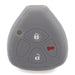 Forro Control Llave Silicone Toyota Yaris Hilux Fortuner 2006-2017 3 Botones Gris FORRO LLAVE CONTROL