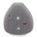 Forro Control Llave Silicone Toyota Yaris Hilux Fortuner 2006-2017 3 Botones Gris FORRO LLAVE CONTROL