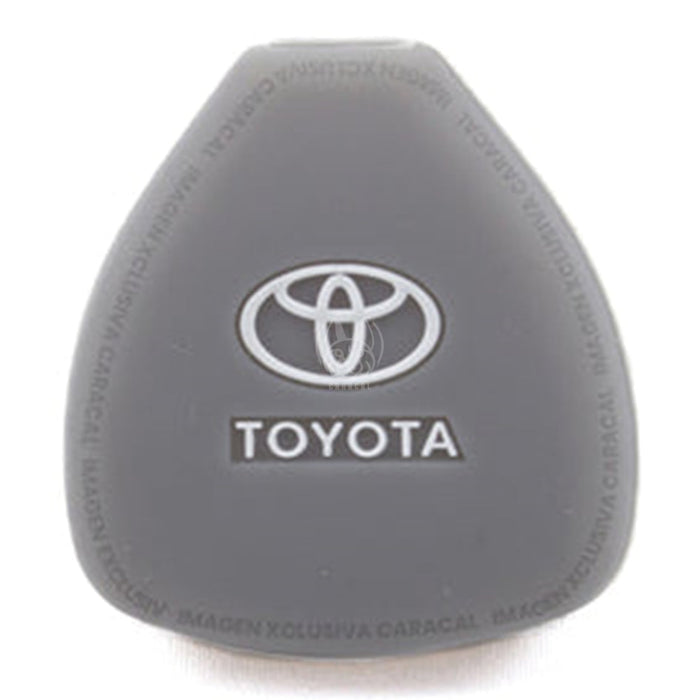 Forro Control Llave Silicone Toyota Yaris Hilux Fortuner 2006-2017 3 Botones Gris FORRO LLAVE CONTROL