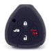 Forro Control Llave Silicone Toyota Yaris Hilux Fortuner 2006-2017 3 Botones Negro FORRO LLAVE CONTROL