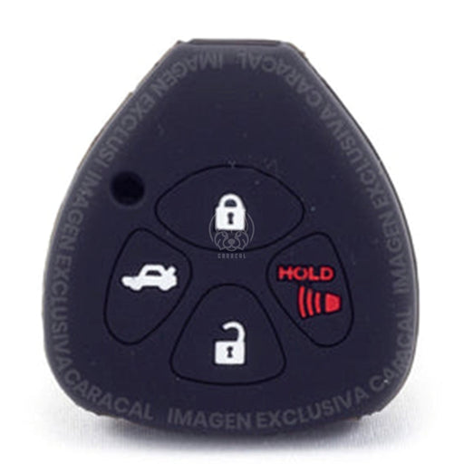 Forro Control Llave Silicone Toyota Yaris Hilux Fortuner 2006-2017 3 Botones Negro FORRO LLAVE CONTROL