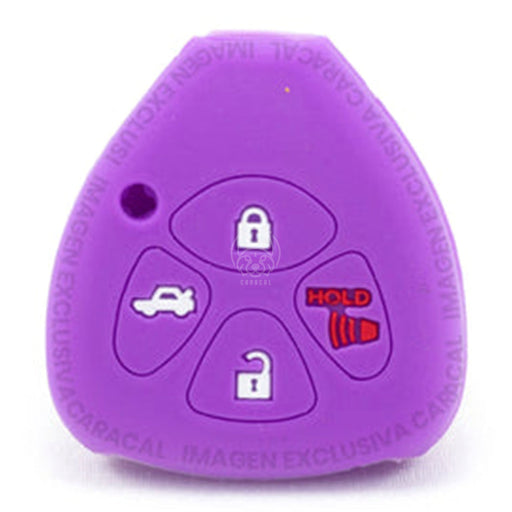 Forro Control Llave Silicone Toyota Yaris Hilux Fortuner 2006-2017 3 Botones Purpura FORRO LLAVE CONTROL