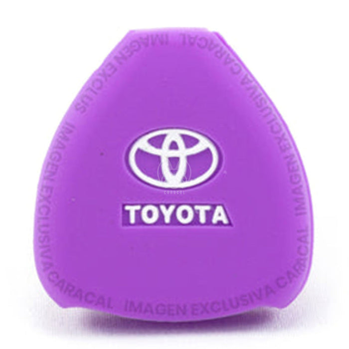 Forro Control Llave Silicone Toyota Yaris Hilux Fortuner 2006-2017 3 Botones Purpura FORRO LLAVE CONTROL