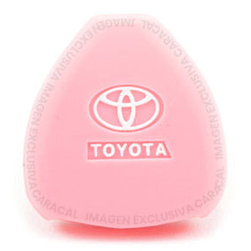 Forro Control Llave Silicone Toyota Yaris Hilux Fortuner 2006-2017 3 Botones Rosado FORRO LLAVE CONTROL