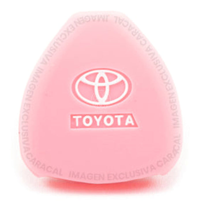 Forro Control Llave Silicone Toyota Yaris Hilux Fortuner 2006-2017 3 Botones Rosado FORRO LLAVE CONTROL