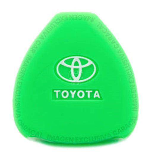 Forro Control Llave Silicone Toyota Yaris Hilux Fortuner 2006-2017 3 Botones Verde FORRO LLAVE CONTROL