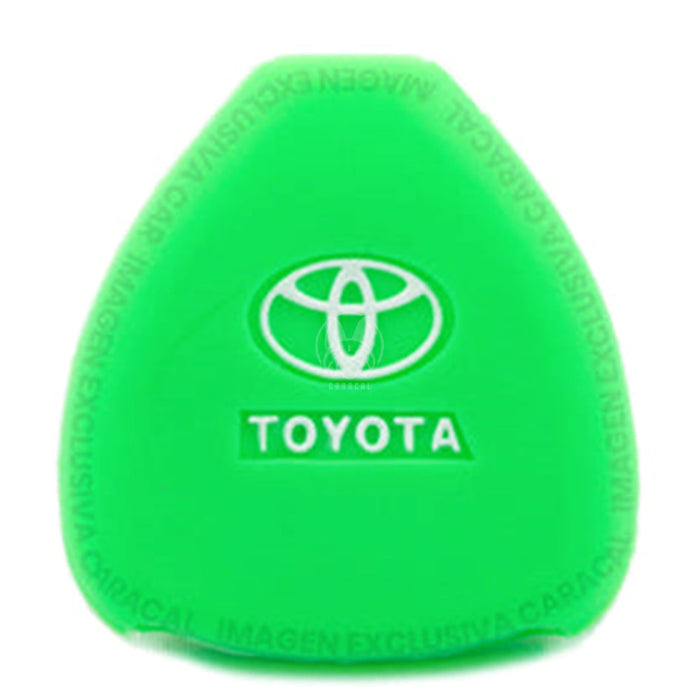 Forro Control Llave Silicone Toyota Yaris Hilux Fortuner 2006-2017 3 Botones Verde FORRO LLAVE CONTROL