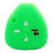 Forro Control Llave Silicone Toyota Yaris Hilux Fortuner 2006-2017 3 Botones Verde FORRO LLAVE CONTROL