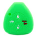Forro Control Llave Silicone Toyota Yaris Hilux Fortuner 2006-2017 3 Botones Verde FORRO LLAVE CONTROL