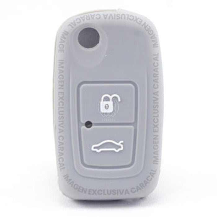 Forro Control Silicone Chery A520 Tiggo 2007-2012 Orinoco 2011-2016 2 Botones Gris FORRO LLAVE CONTROL