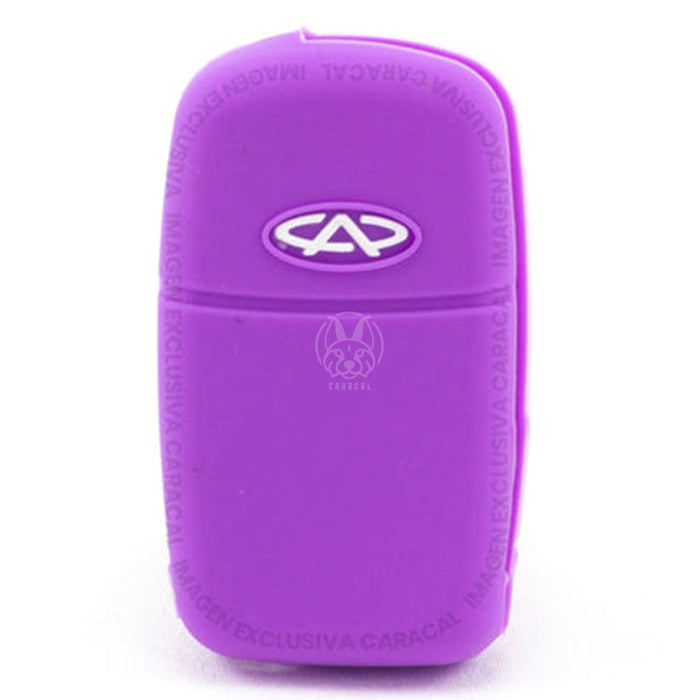 Forro Control Silicone Chery A520 Tiggo 2007-2012 Orinoco 2011-2016 2 Botones Purpura FORRO LLAVE CONTROL