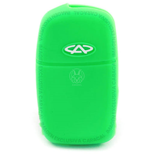 Forro Control Silicone Chery A520 Tiggo 2007-2012 Orinoco 2011-2016 2 Botones Verde FORRO LLAVE CONTROL