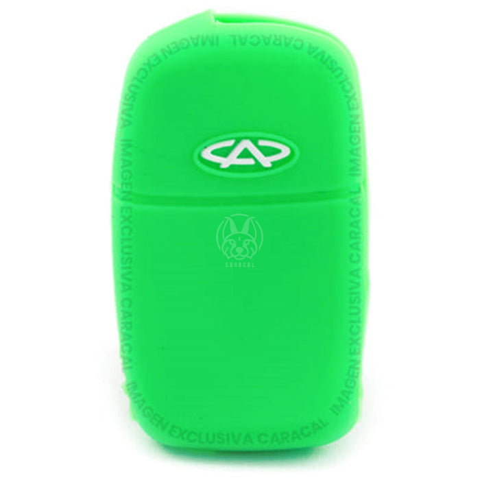 Forro Control Silicone Chery A520 Tiggo 2007-2012 Orinoco 2011-2016 2 Botones Verde FORRO LLAVE CONTROL