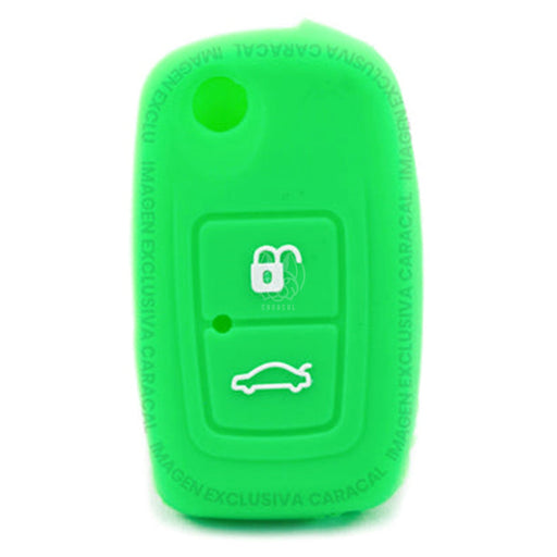 Forro Control Silicone Chery A520 Tiggo 2007-2012 Orinoco 2011-2016 2 Botones Verde FORRO LLAVE CONTROL