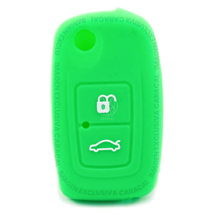 Forro Control Silicone Chery A520 Tiggo 2007-2012 Orinoco 2011-2016 2 Botones Verde FORRO LLAVE CONTROL