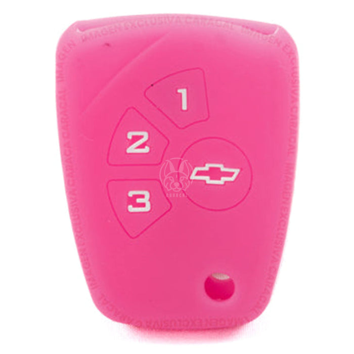 Forro Control Silicone Chevrolet Optra Grand Vitara Spark Aveo Chevistar 2005-2015 4 Botones Fucsia FORRO LLAVE CONTROL