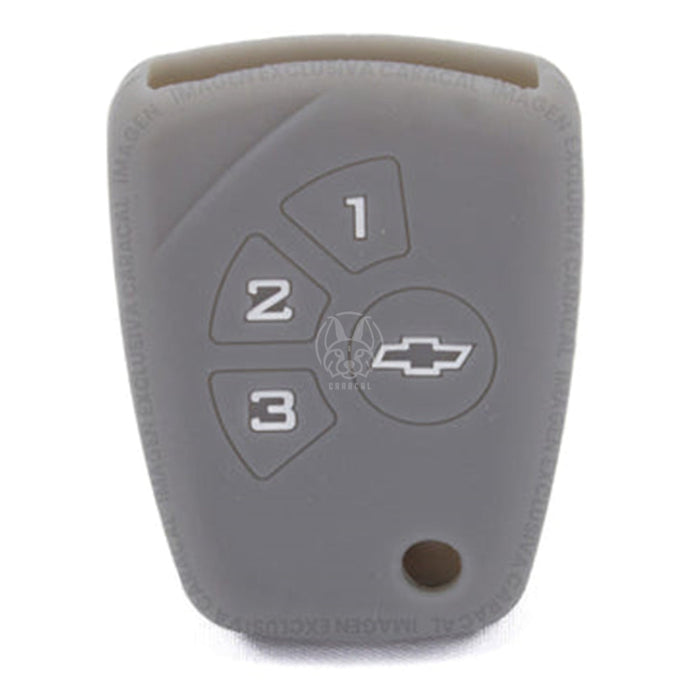 Forro Control Silicone Chevrolet Optra Grand Vitara Spark Aveo Chevistar 2005-2015 4 Botones Gris FORRO LLAVE CONTROL