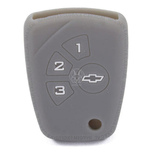Forro Control Silicone Chevrolet Optra Grand Vitara Spark Aveo Chevistar 2005-2015 4 Botones Gris FORRO LLAVE CONTROL