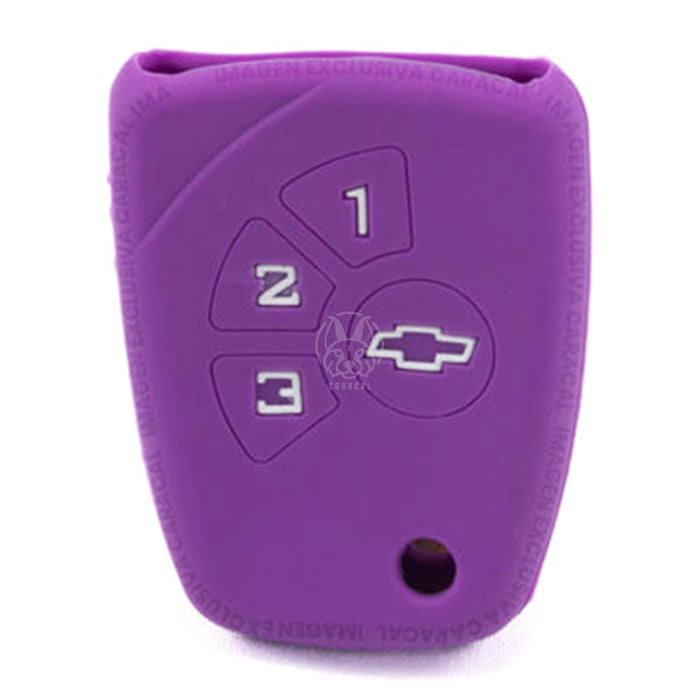 Forro Control Silicone Chevrolet Optra Grand Vitara Spark Aveo Chevistar 2005-2015 4 Botones Purpura FORRO LLAVE CONTROL