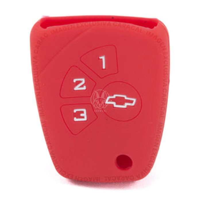 Forro Control Silicone Chevrolet Optra Grand Vitara Spark Aveo Chevistar 2005-2015 4 Botones Rojo FORRO LLAVE CONTROL