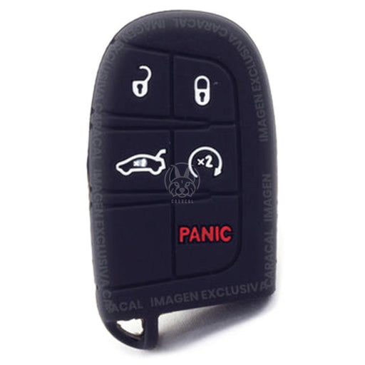 Forro Control Silicone Dodge Charger Challenger Durango Journey 2011-2023 Jeep Grand Cherokee 2014-2023 5 Botones Negro