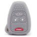 Forro Control Silicone Jeep Cherokee Liberty Kj 2005-2007 4 Botones Gris FORRO LLAVE CONTROL