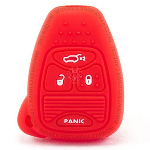 Forro Control Silicone Jeep Cherokee Liberty Kj 2005-2007 4 Botones Rojo FORRO LLAVE CONTROL