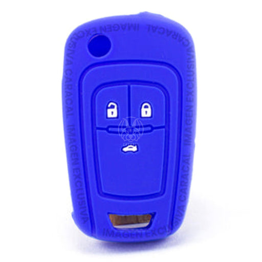 Forro Control Silicone Llave Abatible Chevrolet Cruce 2011-2016 3 Botones Azul FORRO LLAVE CONTROL