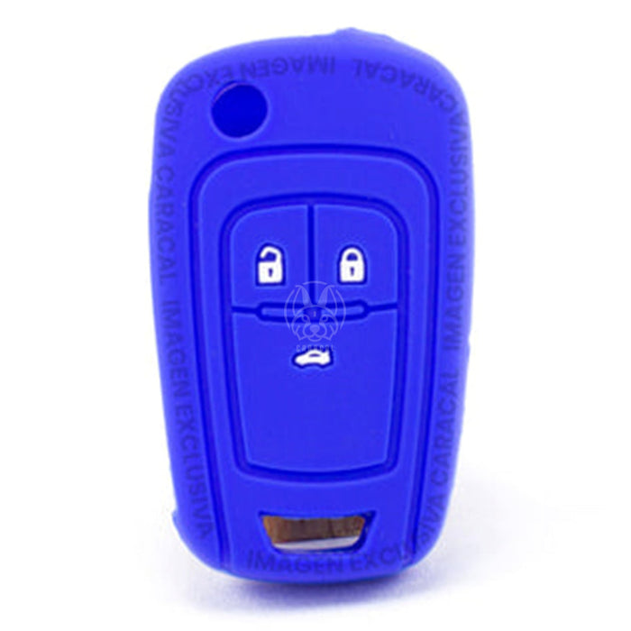 Forro Control Silicone Llave Abatible Chevrolet Cruce 2011-2016 3 Botones Azul FORRO LLAVE CONTROL