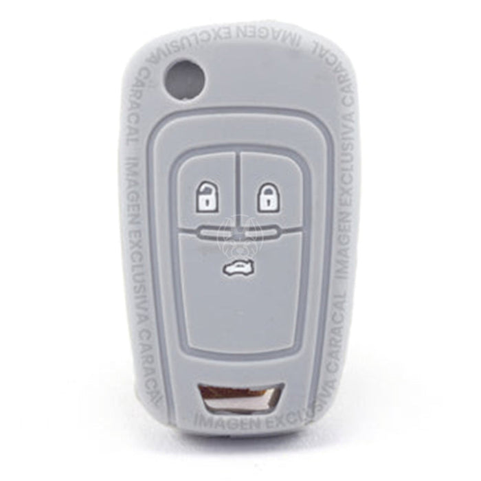 Forro Control Silicone Llave Abatible Chevrolet Cruce 2011-2016 3 Botones Gris FORRO LLAVE CONTROL
