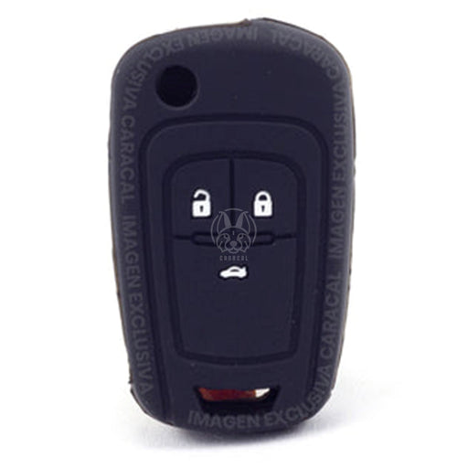 Forro Control Silicone Llave Abatible Chevrolet Cruce 2011-2016 3 Botones Negro FORRO LLAVE CONTROL