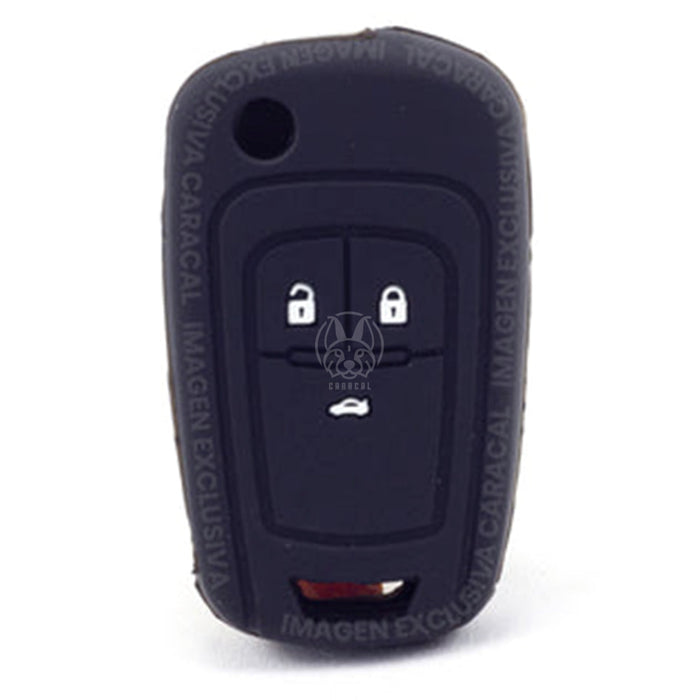 Forro Control Silicone Llave Abatible Chevrolet Cruce 2011-2016 3 Botones Negro FORRO LLAVE CONTROL