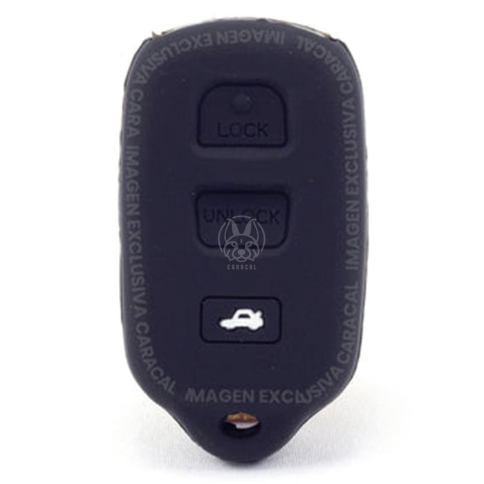 Forro Control Silicone Toyota Camry 2002-2006 Sequoia 2001-2008 4Runner 1999-2009 3 Botones Negro FORRO LLAVE CONTROL