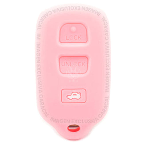 Forro Control Silicone Toyota Camry 2002-2006 Sequoia 2001-2008 4Runner 1999-2009 3 Botones Rosado FORRO LLAVE CONTROL