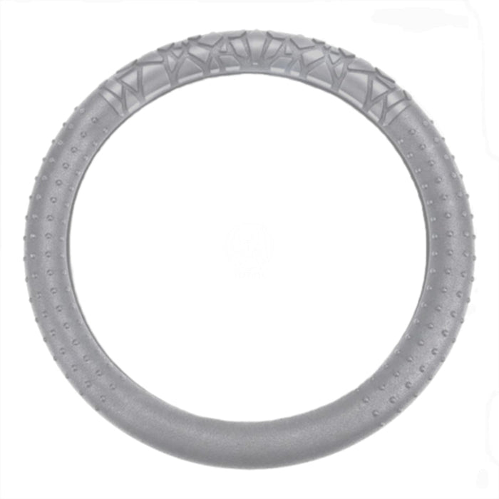 Forro Volante Silicone Textura Antideslizante 14’’ 15’’ Universal Gris FORRO VOLANTE