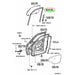 Goma Corredera Vidrio Toyota Land Cruiser Fj90 Prado Merú 1990-2009 Delantero Derecho GOMA CORREDERA VIDRIO