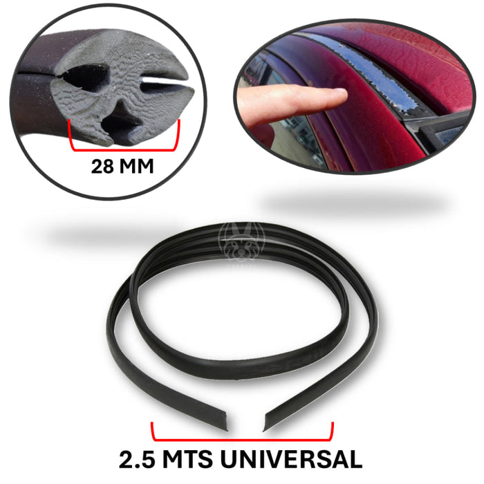 Goma Platina Moldura Canal Techo 28mm Universal GOMA CANAL TECHO