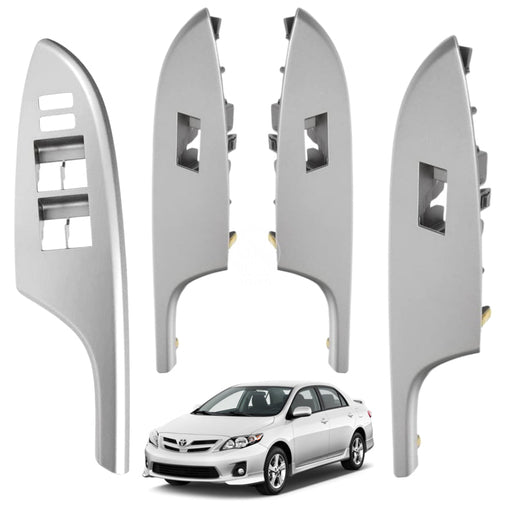 Juego De Embellecedores Interruptores Toyota Corolla 2009-2014 Silver COVERTOR INTERNO EMBELLECEDOR