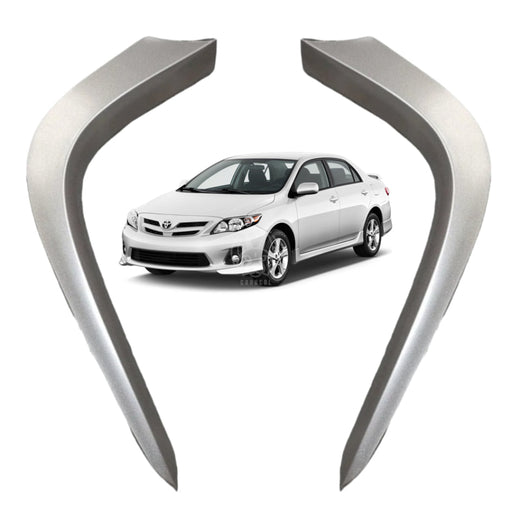 Juego Embellecedores Lateral Panel Reproductor Toyota Corolla 2009-2014 Silver COVERTOR INTERNO EMBELLECEDOR