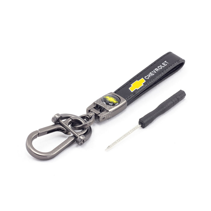 Llavero Lujo 100% Cuero Genuino Para Propietarios Vehiculos Chevrolet LLAVERO CUERO